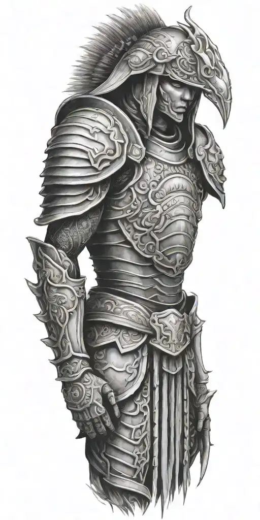 samuriai full armour tattoo design idea