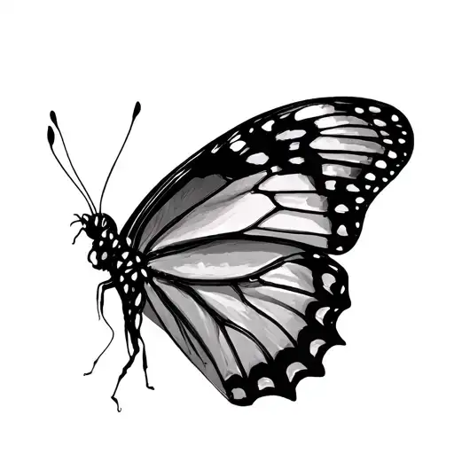 Let Them with butterfly emerging tattoo design idea