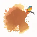 little black girl silhouette morphing into birds with rainbow and bluebird  tattoo design idea