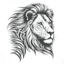 lion fingerprint tattoo design idea