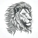 lion fingerprint tattoo design idea