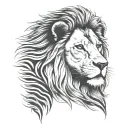 lion fingerprint tattoo design idea