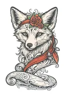 Arctic fox tattoo design idea