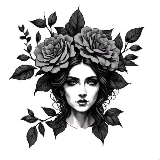 Lucia black tattoo design idea