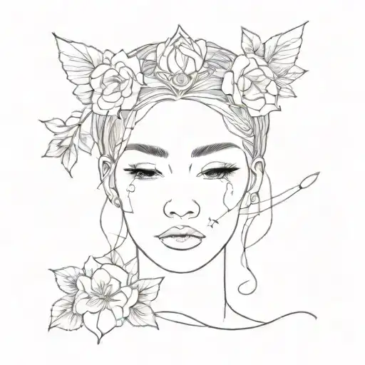 Name Diana Marcela and date of birth 2/07/1997 tattoo design idea