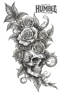 never let a hard time humble us tattoo design idea