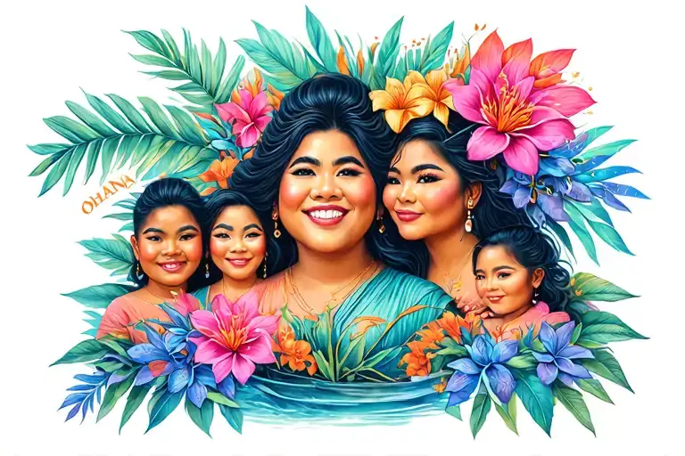 Ohana means family tattoo design idea