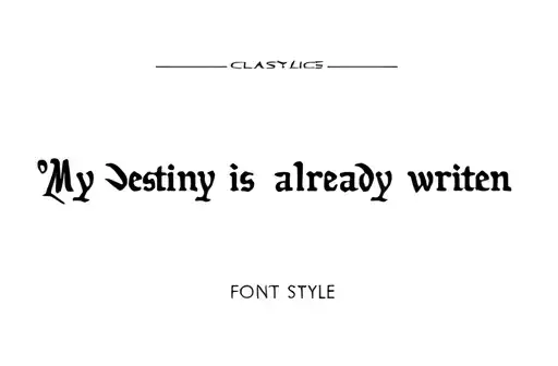 "My destiny is already written" tattoo design idea