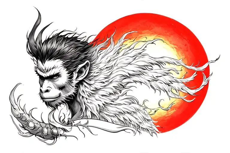 Sun wukong tattoo design idea