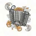 button hohner accordion tattoo design idea