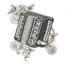 button hohner accordion tattoo design idea