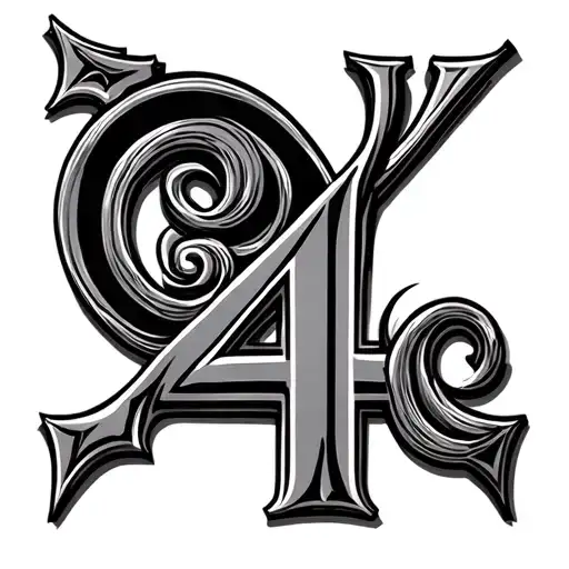 Roman Numeral 4 tattoo design idea