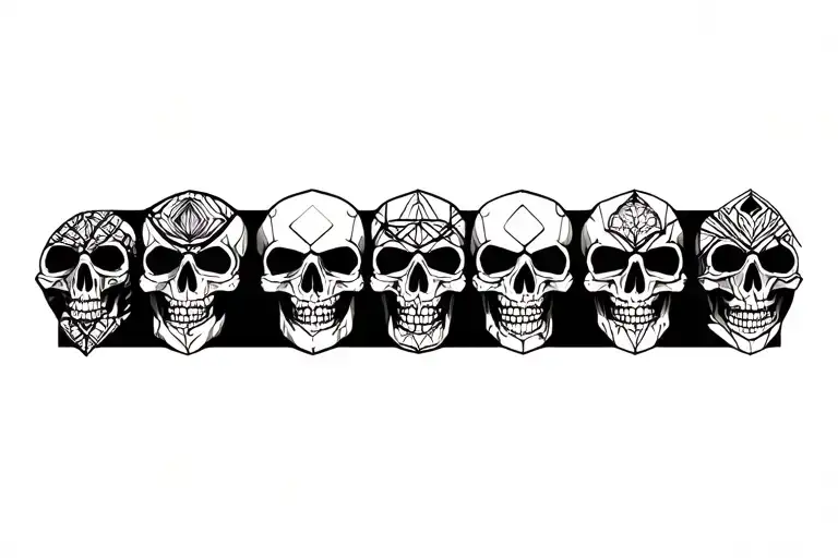 Skulls tattoo design idea