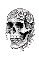 Skull tattoo design idea
