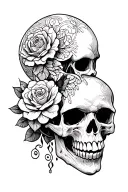 Skull tattoo design idea