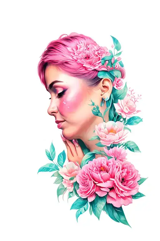 mama tried together with a pink tattoo design idea