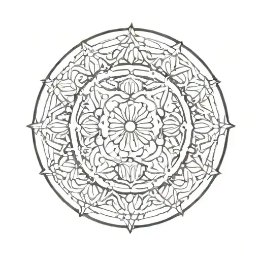 notre dame rose window tattoo design idea