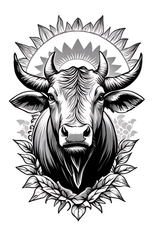 carabao, 3 star and a sun, Filipino tattoo design idea
