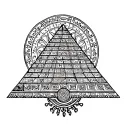 Aztec calendar with pyramid  tattoo design idea