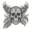 skull hand tattoo tattoo design idea