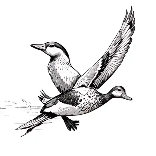 Duck Hunting tattoo design idea