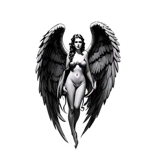 twin peaks angel tattoo tattoo design idea