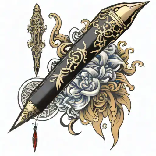 TATTO pen that wring RIP HASIM tattoo design idea
