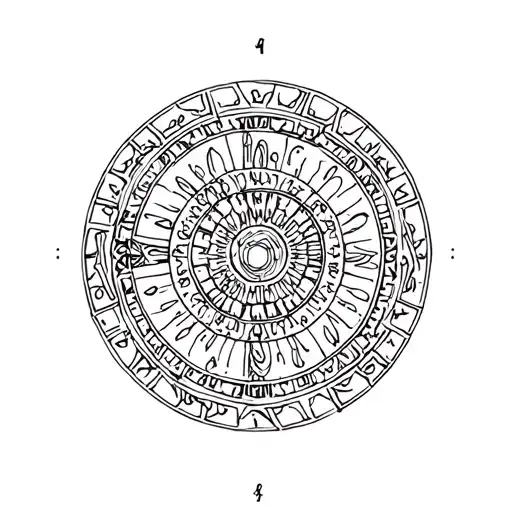 Aztec calendar tattoo design idea