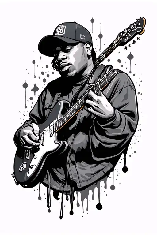 hip hop music tattoo design idea