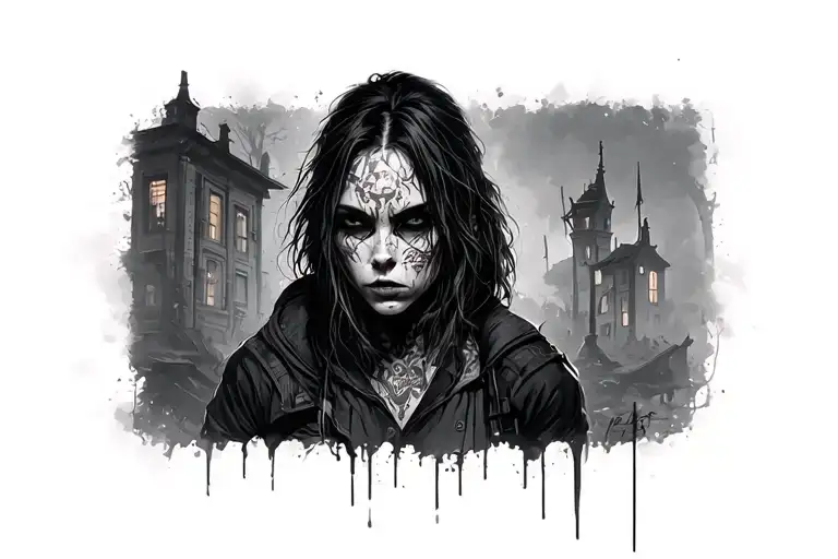 silent hill  videogame tattoo design idea