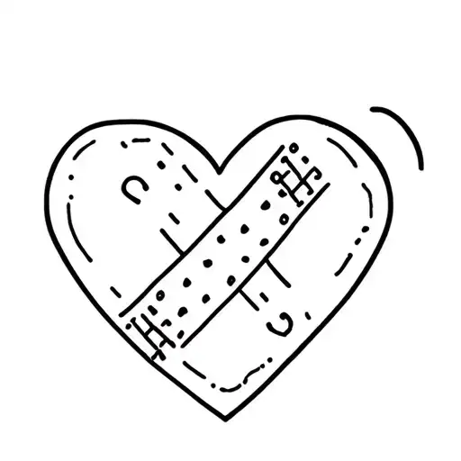 Bandaid over heart tattoo featuring tattoo design idea