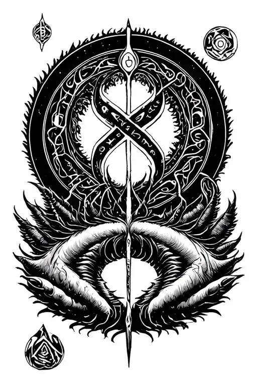 “Milliped” Bererer Rune Circle tattoo design idea