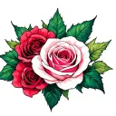 Berry+Rose+TM tattoo design idea