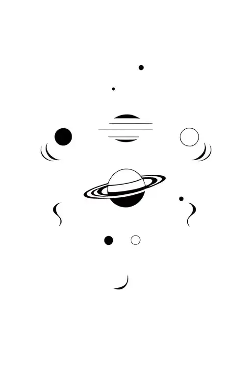 sun,moon,Pluto,Neptune,Saturn,Scorpio tattoo design idea