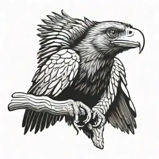 vulture tattoo design idea
