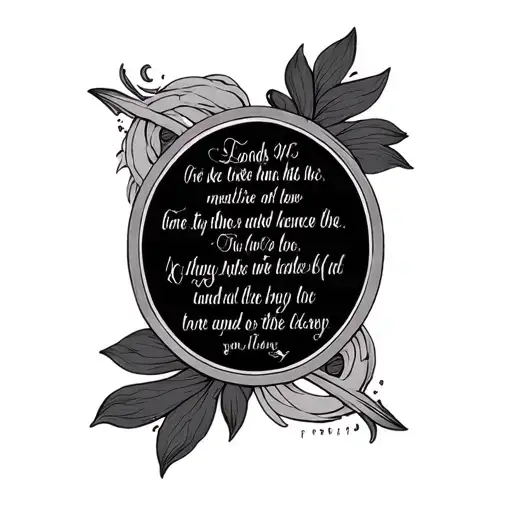 Lords Prayer tattoo design idea
