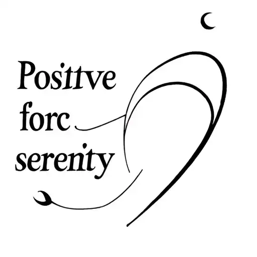 Positive energy For force love serenity tattoo design idea