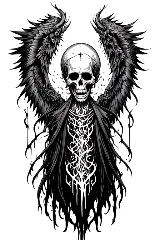 death angel tattoo design idea