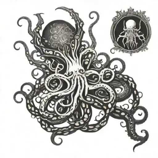 Azathoth with tentacles tattoo design idea