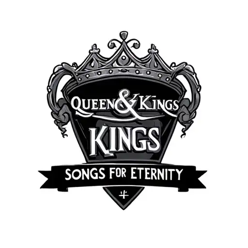 Logo for the music band „Queen & Kings – Songs For Eternity” tattoo design idea