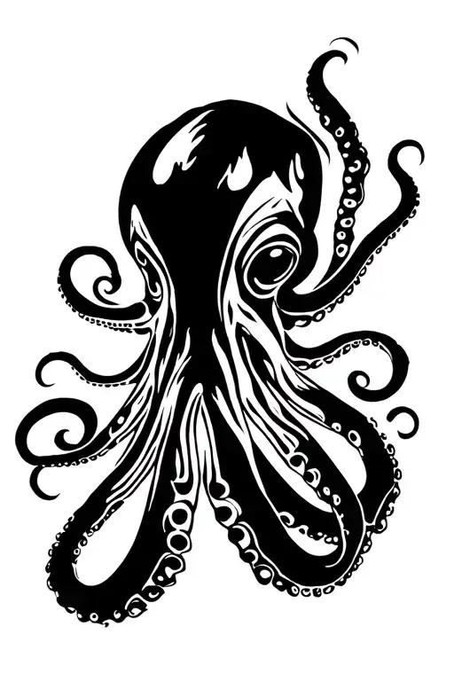 real octopus with 8 tentacles tattoo design idea