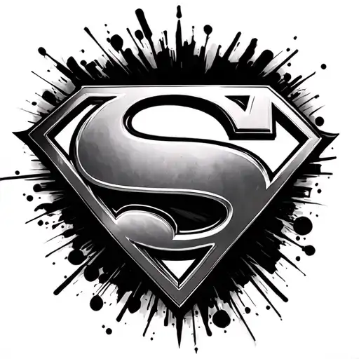sexy girly Superman logo intertwined symbolizing tattoo design idea
