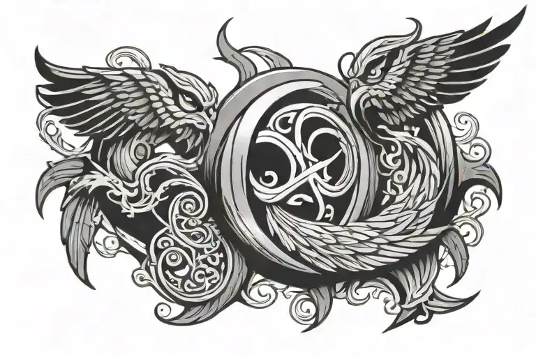 Odin symbol tattoo design idea
