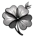 five leaf clover tattoo design idea