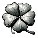 five leaf clover tattoo design idea