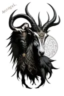 arcangel uriel with capricorn zodiac sign tattoo design idea
