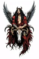 arcangel uriel with capricorn zodiac sign tattoo design idea
