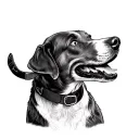 dog memorial tattoo design combining Tito's vodka and lamb chop tattoo design idea