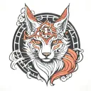 Amaterasu godess tattoo design idea