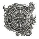 aegis, greek god symbol in alchemy tattoo design idea